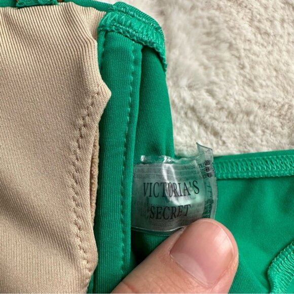 Victoria's Secret | Jewel Green Strapless Halter Bikini Top | Size Extra Small - Picture 9 of 10